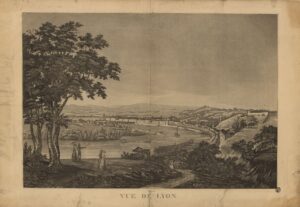 Vue ancienne de Lyon depuis la Croix-Rousse.