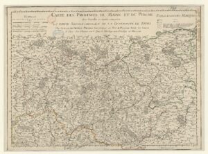 Carte ancienne des provinces du Maine et du Perche, 1719.